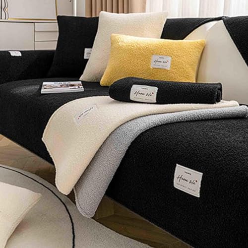 Sofabezug Ecksofa Stretch Ohne Armlehne U Form 2 Sitzer 3 Sitzer Sofaschoner rutschfest Sitzfläche I Form Ecksofa Wasserdicht Katze Für Hunde Sofa Überzug,47-70x210cm von HLTQL