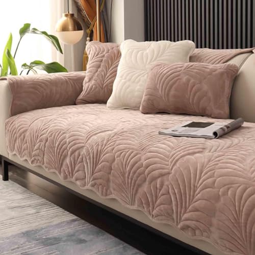 Sofabezug Ecksofa Stretch Ohne Armlehne U Form 2 Sitzer 3 Sitzer Sofaschoner rutschfest Sitzfläche I Form Ecksofa Wasserdicht Katze Für Hunde Sofa Überzug,52-70x70cm von HLTQL