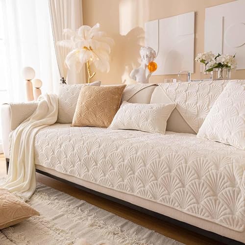 Sofabezug Ecksofa Stretch Ohne Armlehne u Form 2 Sitzer 3 Sitzer Sofaschoner rutschfest Sitzfläche i Form Ecksofa Wasserdicht Katze Für Hunde Sofa Überzug,#4-70x150cm von HLTQL