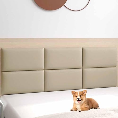 Wandpaneele Gepolstert Wandkissen Selbstklebend 3d Selbstklebend Wandaufkleber Paneele Wand,Wandkissen Bett Selbstklebend Leder Polsterpaneel Wandkissen Abnehmbar Schutzplatte(4,Width180*Height40) von HLTQL