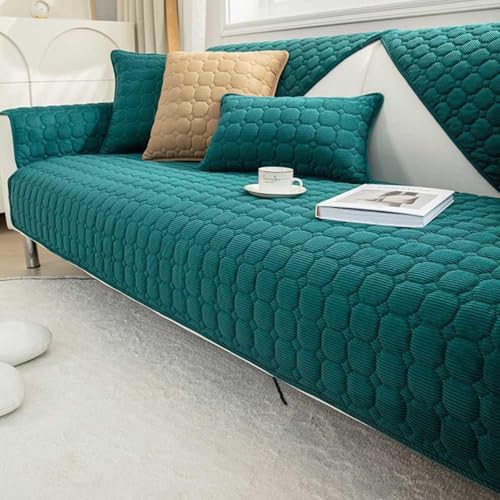 sofabezug U Form eck L Form,Sofa überzug Geeignet für 3/4/2/1Sitzplätze Couch überzug Rutschfester Sofa Cover Schutz vor Kratzern für Katzen und Hunde sofadecke,#56-110x180cm von HLTQL