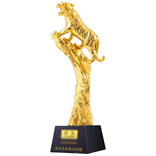 HLUONGTN Auszeichnung Trophäen Auszeichnung Trophäen Graviert Tiger Harz Vergoldetards Cup, Comfortable Gripship Trophy/D Black/8X28Cm von HLUONGTN