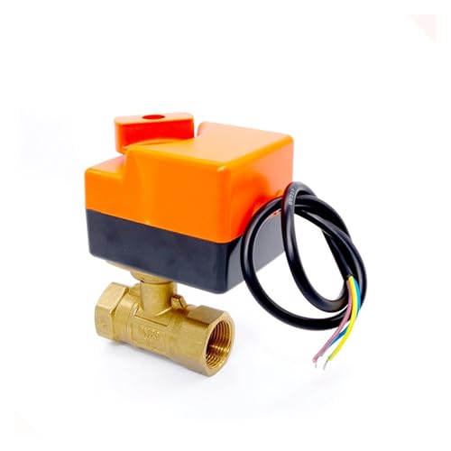 1/2" 3/4" 1" 2-Wege-Elektrokugelhahn aus Messing, 3 Leitungen, 2-Wege-Steuerkugelhahn mit Handschalter(1-1/2 inches,BSP_220V) von HLVDLSNI