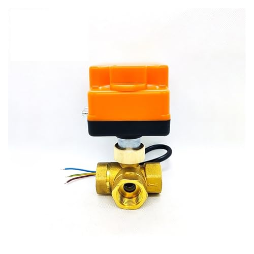 1/2" 3/4" 1" Dreiwege-Elektrokugelhahn Dreidraht-Zweiwegesteuerung DC24V DC12V Elektrokugelhahn mit Handschalter(3/4 inches,24VDC) von HLVDLSNI