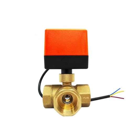 1/2 Zoll 3/4 Zoll 1 Zoll 2 Zoll Dreiwege-Elektrokugelhahn Elektrokugelhahn Messingkugelhahn Dreidraht-Zweiwegesteuerung(1 inches,220V) von HLVDLSNI