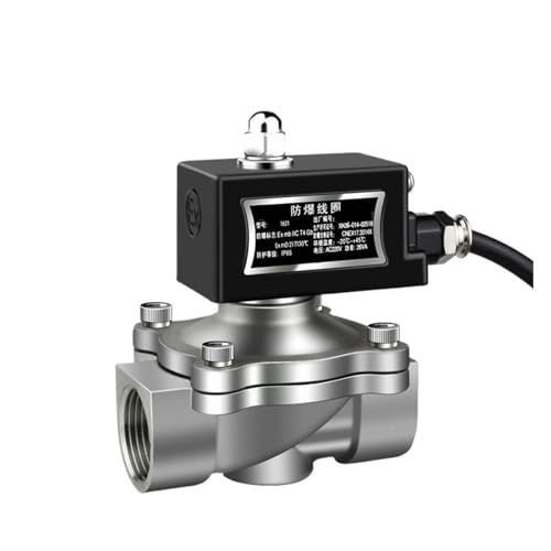 1/2 Zoll 304 Edelstahl explosionsgeschützt 15 Magnetventil Gas 220 V 24 V 110 V(NPT_24VAC) von HLVDLSNI