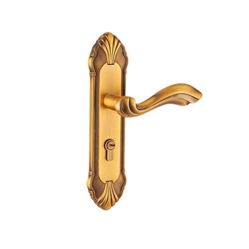 Europäischer Stil Innentürschloss stilles Schlafzimmertürschloss einteiliges Schloss Magnetgriffschloss Bronze einteiliges Holztürschloss(Yellowbronzeupgradedmagneticlockbody) von HLVDLSNI