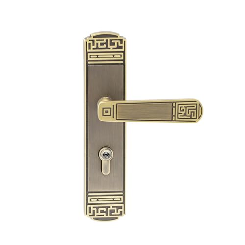 Messing Massivholz Türschloss Chinesische Retro Villa Innen Schlafzimmer Türschloss leise Messing geschmiedet Kupfer Türschloss(Typebbrassdoorlock) von HLVDLSNI
