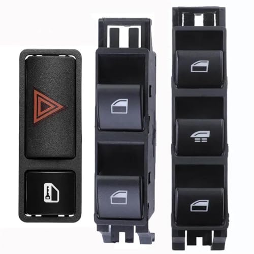 Fensterheberschalter 61316902178 61316902183 61318368920 Für 3er E46 318Ci 325Ci 330Ci M3 Für Cabrio Convertible HLWXMDZ(Black Set) von HLWXMDZ