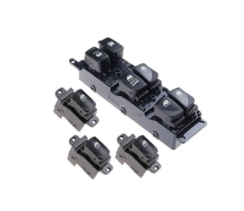 Für Hyundai Für Accent 2007-2010 Fensterheberschalter Vorne Links, Steuerschalter Für Fensterheber, 93580-1E000 93570-1E110 HLWXMDZ(A set) von HLWXMDZ