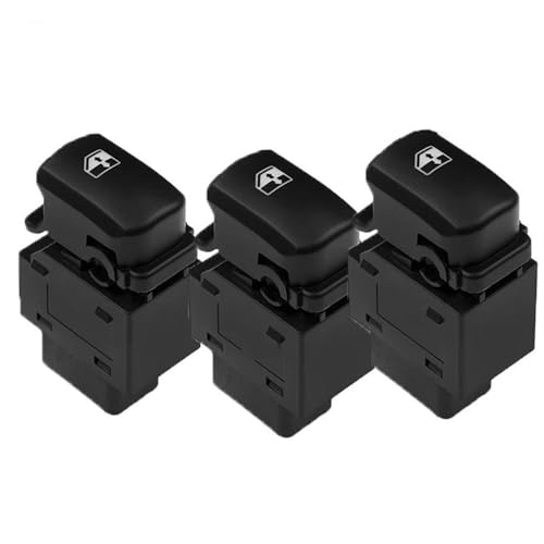 Für Hyundai Für Santa Fe 2007-2012 7-poliger Einzelknopfschalter Für Elektrische Fensterheber 935802B000 93580-2B000 HLWXMDZ(Black 3pc) von HLWXMDZ