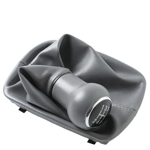 HLWXMDZ Schalthebel Staubschutzhülle Für A-UDI A6 C5 A4 B5 A8 D2 1998 1999 2000 2001 Schwarz/Grau Leder Schaltknauf Schalthebelmanschette Manschette(5 Speed Grey) von HLWXMDZ
