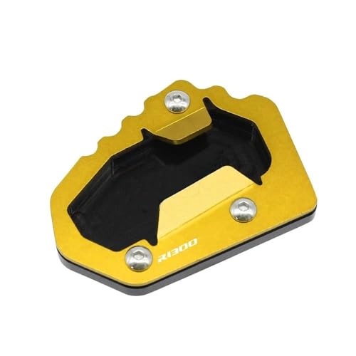 HLWXMDZ Seitenverlängerung Pad Für B&MW R1300GS Motorrad-Ständerfuß-Seitenständer-Verlängerungspolster-Stützplatte R1300 R 1300 GS ADV Für Adventure GS1300 2023-2024(Gold) von HLWXMDZ