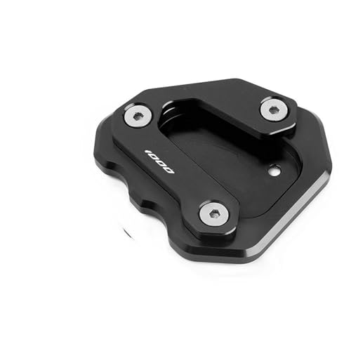 HLWXMDZ Seitenverlängerung Pad Für B&MW S1000RR S1000 RR 2009-2018 Motorradzubehör CNC-Aluminium-Ständer-Seitenständer-Verlängerungsplatten-Auflage(Schwarz) von HLWXMDZ