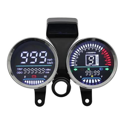 Motorrad Geschwindigkeit Tachometer Digital Meter Montage Kilometerzähler Gauge Getriebe Anzeige Instrument Für Suzuki GN 125 von HLWXMDZ