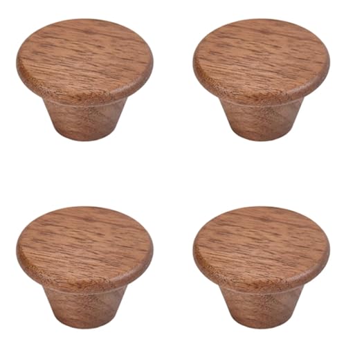 HLXDECO 4 x Holzgriffe aus Walnussholz, für Küche, Möbel, Kommode, Tür, runde Knäufe, Kleiderschrank, Schublade, Ziehgriff, Einzelloch HLXDECO 4 x Holzgriffe aus Walnussholz, für Küche, Möbel, Kommode, Tür, runde Knäufe, Kleiderschrank, Schublade, Ziehgriff, Einzelloch von HLXDECO