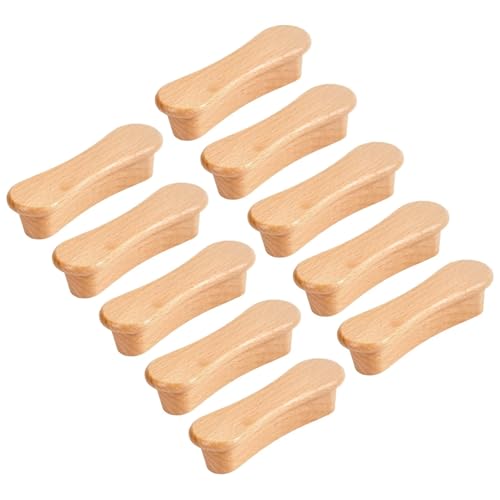 HLXDECO Schubladengriffe aus massivem natürlichem Buchenholz, Schubladengriffe für Küchenschränke, Möbelgriffe, Hardware-Knauf, Ersatzgriff mit Schrauben, 10 Stück HLXDECO Schubladengriffe aus massivem natürlichem Buchenholz, Schubladengriffe für Küchenschränke, Möbelgriffe, Hardware-Knauf, Ersatzgriff mit Schrauben, 10 Stück von HLXDECO