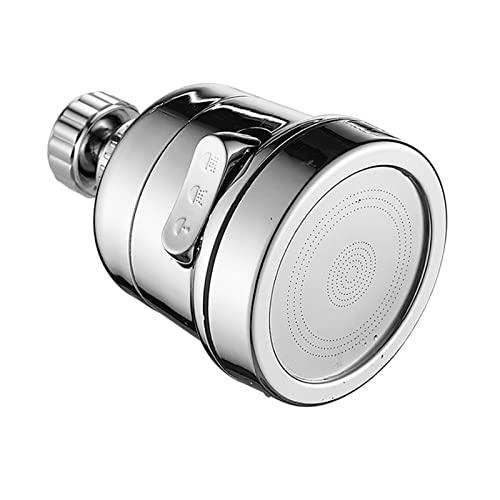 HLXDZ 360-Grad-Drehdüse for Mischbatterie 3 Modi Druckspritzer Wassersparbelüfter Küchenbelüfter Diffusor Wasserhahn Einfacher Einbau(Short Chrome Plated) von HLXDZ