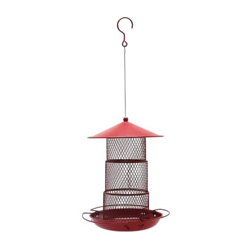 HLXDZ Kolibri-Futterautomat 1 Stücke 3 Schichten Im Freien Hängenden Hummingbird Feeder Regendicht Anti-eichhörnchen Eisen Kunst Vogel Feeder for Garten Hof Einfache Installation von HLXDZ