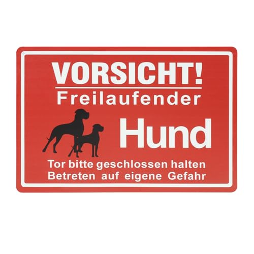 Warnhinweis vor der Anwesenheit von Hunden – Metallschild 20 x 30 cm, Warnhinweis für Hunde in Freiheit, reflektierendes Aluminiumschild, verwendbar im Innen- und Außenbereich Warnhinweis vor der Anwesenheit von Hunden – Metallschild 20 x 30 cm, Warnhinweis für Hunde in Freiheit, reflektierendes Aluminiumschild, verwendbar im Innen- und Außenbereich von HLziy