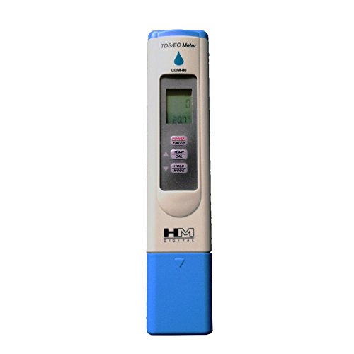 HM Digital com-80 Elektrische Leitfähigkeit (EC) und vollständig gelösten Feststoffe entfernt Hydro Tester, Messbereich 0–5000 ppm TDS, Auflösung 1 ppm, -2%-wie auch die Genauigkeit von HM Digital