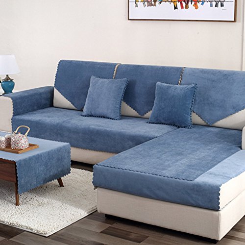 HM&DX Sofa Abdeckung Wasserdicht Für Haustiere Hund Sectional Sofa Anti-rutsch Water Resistant Schmutzresistent Sofa Cover Slipcover Möbel Protektor-Verkauft in Stück-Navy blau 70x120cm von HM&DX