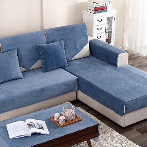 HM&DX Sofa Abdeckung Wasserdicht Für Haustiere Hund Sectional Sofa Anti-rutsch Water Resistant Schmutzresistent Sofa Cover Slipcover Möbel Protektor-Verkauft in Stück-Navy blau 70x150cm von HM&DX