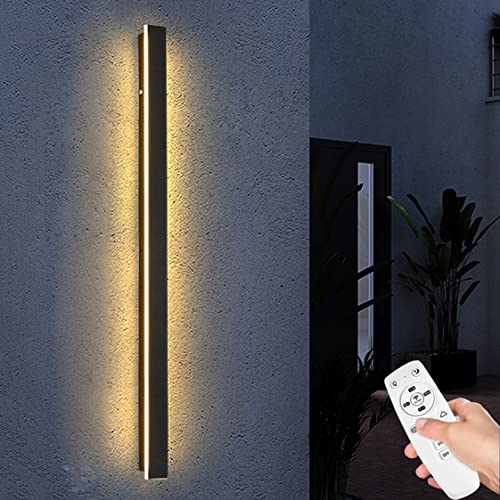 HMAKGG LED Wandleuchte Aussen Innen mit Fembedienung, Wasserdicht IP65 Außenwandleuchte Dimmbar Modern Wandlampe für Garten Terrasse Garage Haustür,82w/150cm HMAKGG LED Wandleuchte Aussen Innen mit Fembedienung, Wasserdicht IP65 Außenwandleuchte Dimmbar Modern Wandlampe für Garten Terrasse Garage Haustür,82w/150cm von HMAKGG