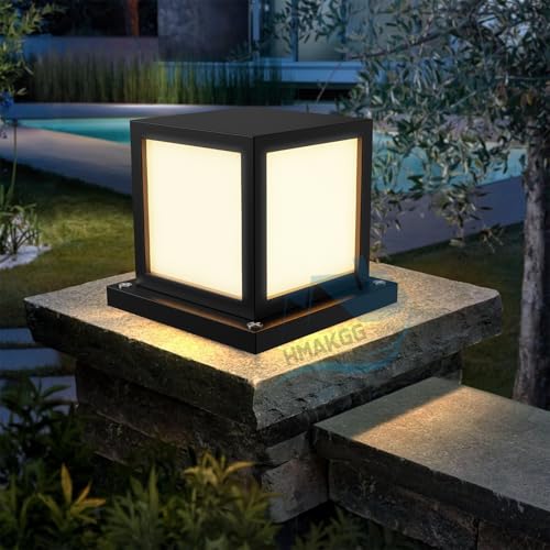 HMAKGG Sockelleuchte Außen LED - Pollerleuchte Wegeleuchten Außen aus Aluminium Schwarz, 12W Gartenlampe mit Sockel & 3 Leuchtmodi, Wasserdicht IP45, Quadratisch Design - E27 Außenleuchte Stehend HMAKGG Sockelleuchte Außen LED - Pollerleuchte Wegeleuchten Außen aus Aluminium Schwarz, 12W Gartenlampe mit Sockel & 3 Leuchtmodi, Wasserdicht IP45, Quadratisch Design - E27 Außenleuchte Stehend von HMAKGG