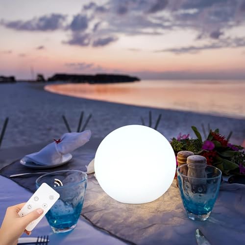 LED Kabellos Tischlampe Akku Aufladbar Tischleuchte Dimmbar Mit Fernbedienung IP45 Wasserdicht USB Outdoor Tischlampe Akku lampe, 3W Nachttischlampe von HMAKGG