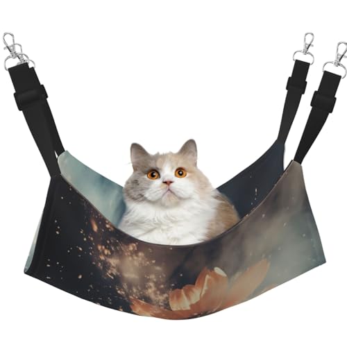 HMBGFW Blooming Sunflower Reversible Cat Hanging Hammock Soft Breathable Pet Cage Hammock with Double Sided Hanging Bed for Small Dogs Rabbits von HMBGFW