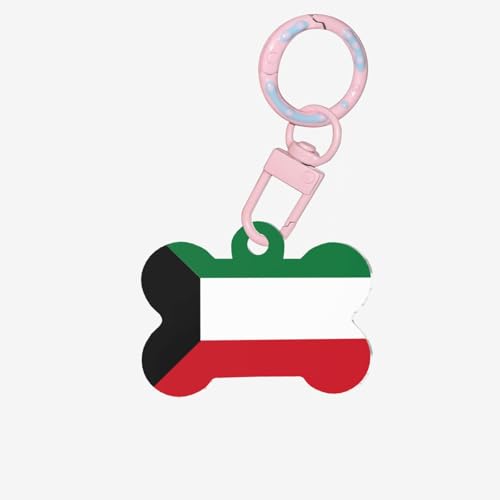 Hundemarken mit kuwaitischer Flagge, Knochenform, Acryl, perfekt für kleine bis große Hunde und Katzen, niedlich und funktional Hundemarken mit kuwaitischer Flagge, Knochenform, Acryl, perfekt für kleine bis große Hunde und Katzen, niedlich und funktional von HMBGFW