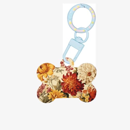 Hundemarken mit schönen Blumen für Haustiere, knochenförmige Acryl-Haustier-ID-Tags, perfekt für kleine bis große Hunde und Katzen, niedlich und funktional Hundemarken mit schönen Blumen für Haustiere, knochenförmige Acryl-Haustier-ID-Tags, perfekt für kleine bis große Hunde und Katzen, niedlich und funktional von HMBGFW