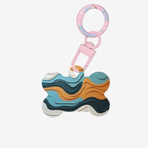 Visuelle Wellen-Hundemarken für Haustiere, knochenförmige Acryl-Haustier-ID-Tags, perfekt für kleine bis große Hunde und Katzen, niedlich und funktional Visuelle Wellen-Hundemarken für Haustiere, knochenförmige Acryl-Haustier-ID-Tags, perfekt für kleine bis große Hunde und Katzen, niedlich und funktional von HMBGFW