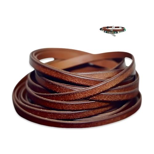 HMCEY Dicker Lederriemen 5 mm,Lederband Flach,Lederstreifen,Lederbänder zum Basteln Breit,Kunstlederband Breit,Lederbänder für Armbänder,Lederschnur,Dekorieren Lederband Meterware für DIY-5 Meter HMCEY Dicker Lederriemen 5 mm,Lederband Flach,Lederstreifen,Lederbänder zum Basteln Breit,Kunstlederband Breit,Lederbänder für Armbänder,Lederschnur,Dekorieren Lederband Meterware für DIY-5 Meter von HMCEY
