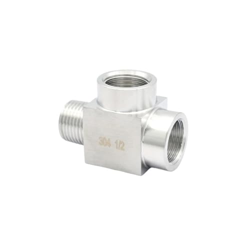 3/4" BSPT Male-Female-Female Tee 3 Ways 304 Stainless Steel Pipe Fitting Connector Splitter Block HMCOCOOFM von HMCOCOOFM