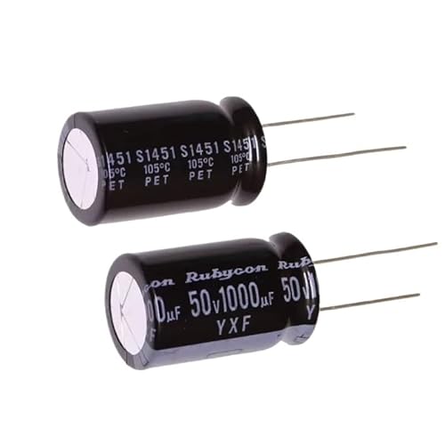 HMCOCOOFM （10PCS） 50v1000uF 1000UF50V Aluminum electrolytic Capacitor 50v1000uf 16 * 25 YXF/YXJ Long Life capacitors capacitores von HMCOCOOFM