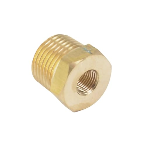 HMCOCOOFM 1/2" BSPT Male x 1/8" NPT Female Reducing Bushing Brass Pipe Fitting Connector Adapter Air Gas Fuel Water Pressure 229 PSI HMCOCOOFM 1/2" BSPT Male x 1/8" NPT Female Reducing Bushing Brass Pipe Fitting Connector Adapter Air Gas Fuel Water Pressure 229 PSI von HMCOCOOFM