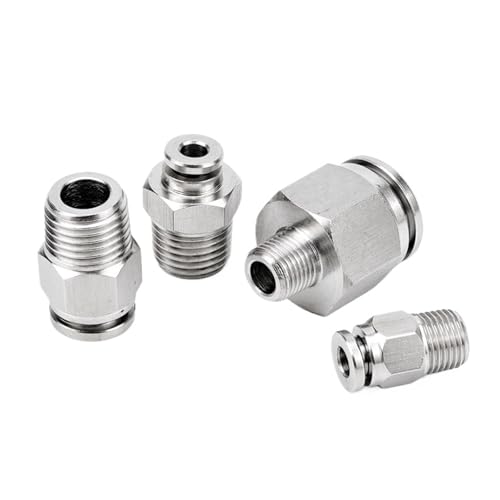 HMCOCOOFM 1PC 1" BSPT Male Thread 304 Stainless Steel Pneumatic Push to Tube Fitting 16mm HMCOCOOFM 1PC 1" BSPT Male Thread 304 Stainless Steel Pneumatic Push to Tube Fitting 16mm von HMCOCOOFM