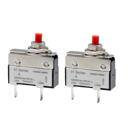 HMCOCOOFM 2PCS 91 Series 5A Circuit Breaker Overload Protector Switch HMCOCOOFM 2PCS 91 Series 5A Circuit Breaker Overload Protector Switch von HMCOCOOFM