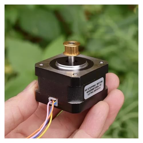 HMCOCOOFM NEMA17 0.9 Degree 42mm Hybrid Stepper Electronic Starter 2-Phase 4-Wire Stepping Electronic Starter 5mm Shaft Pulley Wheel von HMCOCOOFM