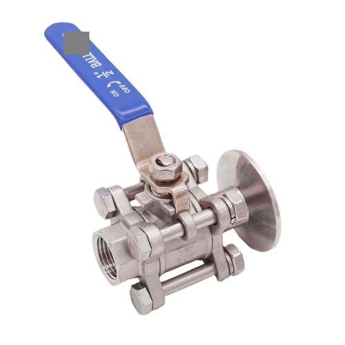 HMCOCOOFM Stainless Ball Valve 1.5" TC to 1/2" Female BSP 304 Stainless Steel 3-Piece Design 1/2" ID Valve Body HMCOCOOFM Stainless Ball Valve 1.5" TC to 1/2" Female BSP 304 Stainless Steel 3-Piece Design 1/2" ID Valve Body von HMCOCOOFM