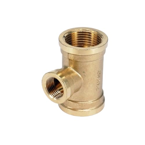 HMCOCOOFM Tee 3 Way Brass Fitting Reducing Connector 1" Female BSP Thread x 1/2" Female BSP Thread x 1" Female BSP Thread Plumbing HMCOCOOFM Tee 3 Way Brass Fitting Reducing Connector 1" Female BSP Thread x 1/2" Female BSP Thread x 1" Female BSP Thread Plumbing von HMCOCOOFM