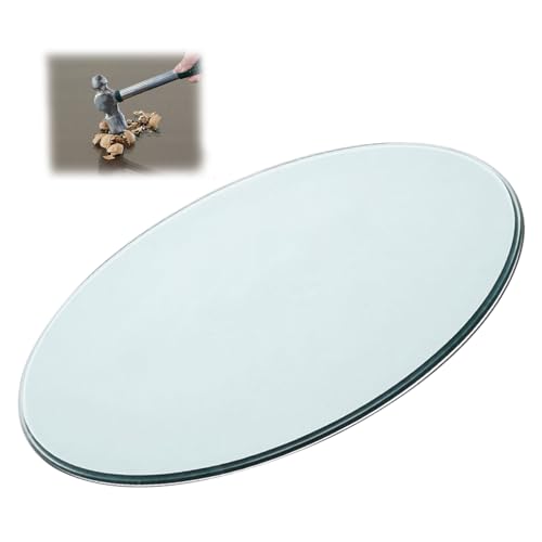 39 Zoll Runde Glastischplatte – Oberflächenschutz Aus Klarem Gehärtetem – Sichere Abgeschrägte Kante – Kaffee-, Ess- Und Beistelltisch(40CM(16IN)) von HMDVAPJCR