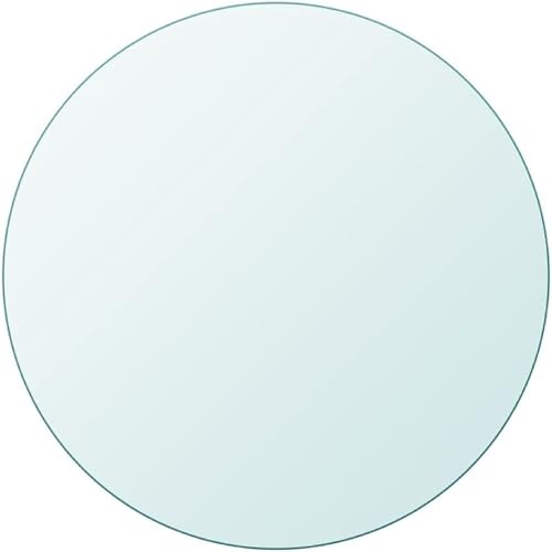 Runde Tischplatte aus gehärtetem– klares Tischglas – nützlich als Ersatz, Tischplattenschutz, for Terrasse, Esszimmer, Kaffee, Schreibtische – 1/4 Zoll dicke, flache, polierte Kante(68CM(27IN)) von HMDVAPJCR