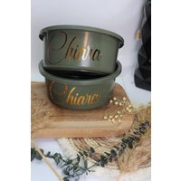 Futterschüssel Personalisiert 2 Liter Mit Name Pferd Haustier Futtereimer Geschenk Stallbedarf von HMDesignrundumsPferd