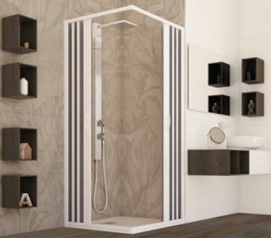 Duschkabine Eckeinstieg 80 x 80 x 185 cm faltbar Typ Bari Duschkabine Eckeinstieg 80 x 80 x 185 cm faltbar Typ Bari von HMExtrusion