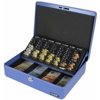 10015-05 Geldkassette Euro-Münzzählbrett, Geldzählkassette, 30 x 24 x 9 cm, blau - HMF von HMF