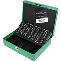HMF - 10015-06 Geldkassette Euro-Münzzählbrett, Geldzählkassette, 30 x 24 x 9 cm, grün von HMF