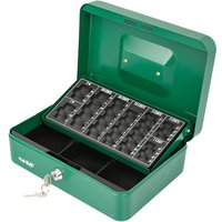 HMF - 10022-06 Geldkassette abschließbar mit Münzzählbrett 25 x 18 x 9 cm Grün von HMF
